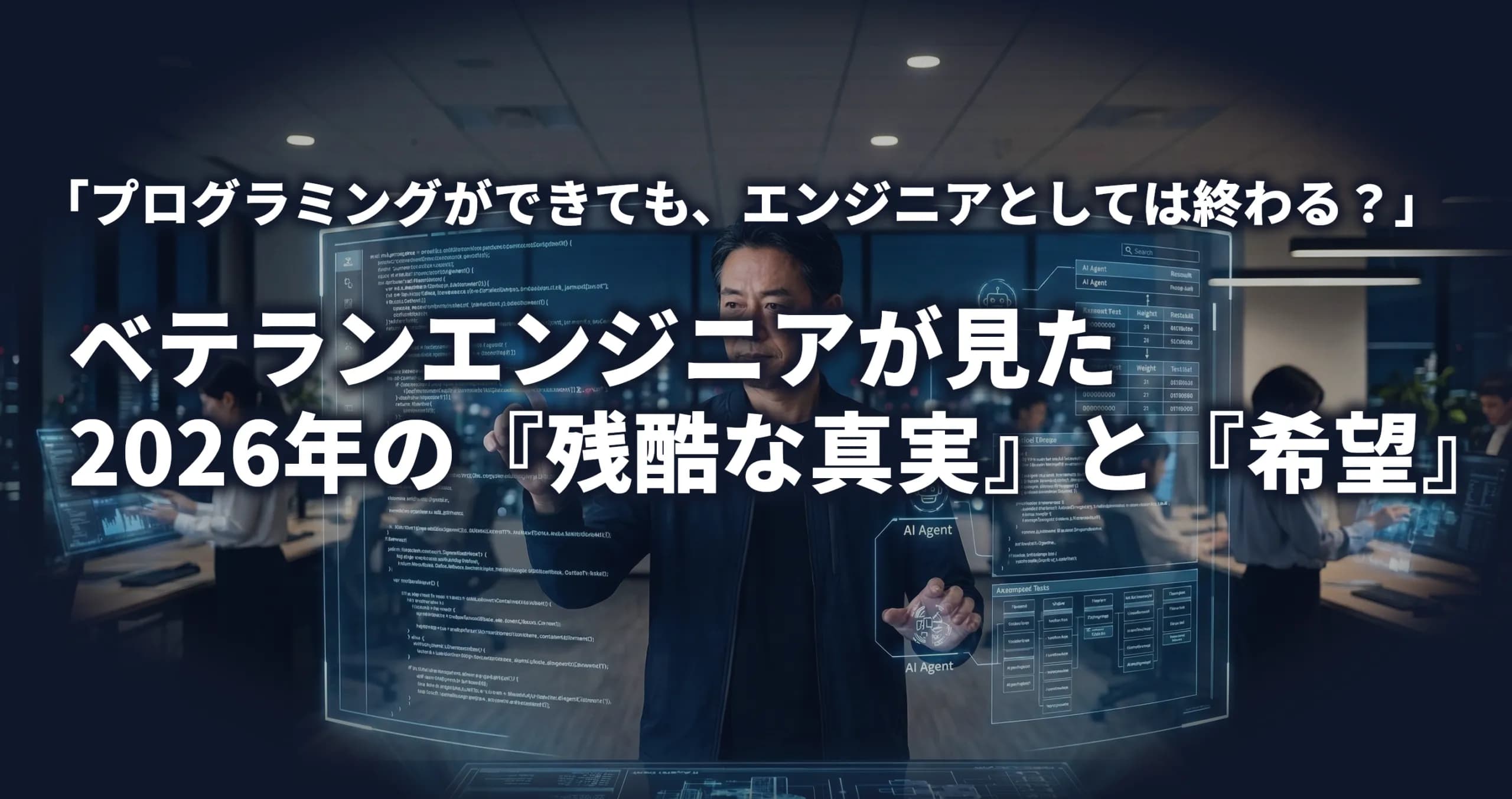 「プログラミングができても、エンジニアとしては終わる？」ベテランエンジニアが見た2026年の『残酷な真実』と『希望』